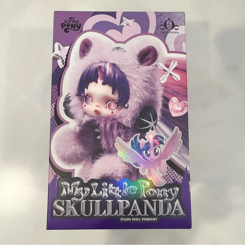 SEALED BOX NWT Pop Mart Skullpanda My Little Pony Rarity Vinyl Plush Pendant - Picture 3 of 9